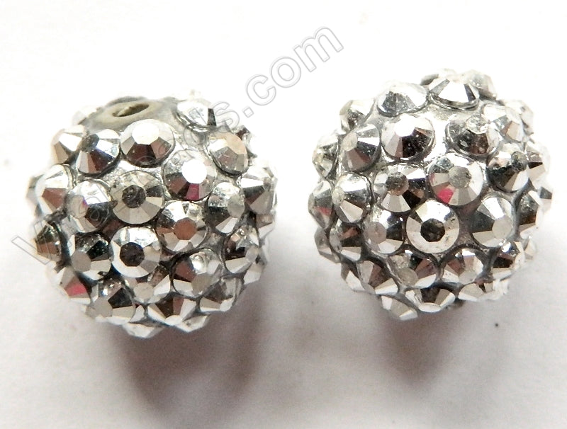 Silver Rhinestone Beads