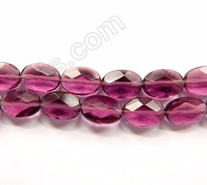 Red Fluorite Light   -  Faceted Oval  16"