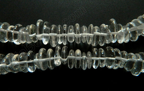 Clear Crystal Natural A  -  Center Drilled Irregular Saucer  16"