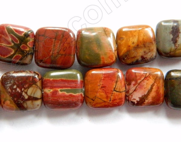 New Fire Impression Jasper  -  Puff Squares  16"