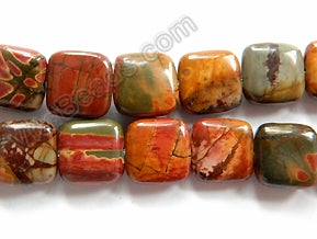 New Fire Impression Jasper  -  Puff Squares  16"