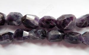 Sage Amethyst   -  Faceted Nuggets  16"     18 x 25 mm