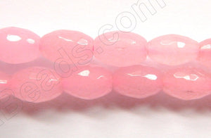 Pink Jade  -  Faceted Rice  16"