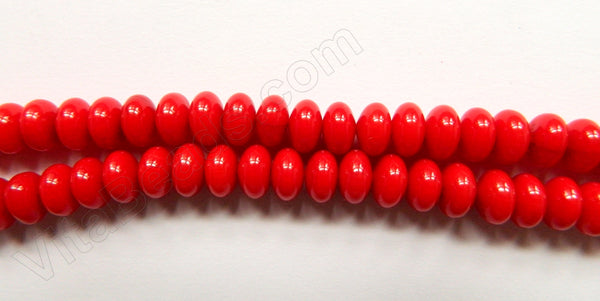 Bamboo Red Coral -  Smooth Rondel  15"