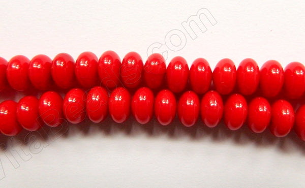 Bamboo Red Coral -  Smooth Rondel  15"