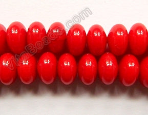 Bamboo Red Coral -  Smooth Rondel  15"