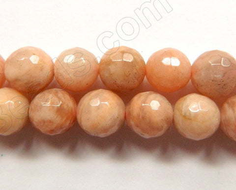 Pink Moonstone Light  -  Faceted Round  16"