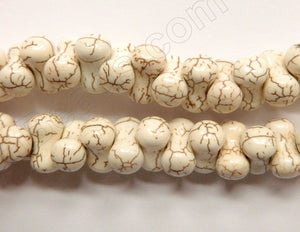 Ivory Cracked Chinese Turquoise  -  Peanuts  16"
