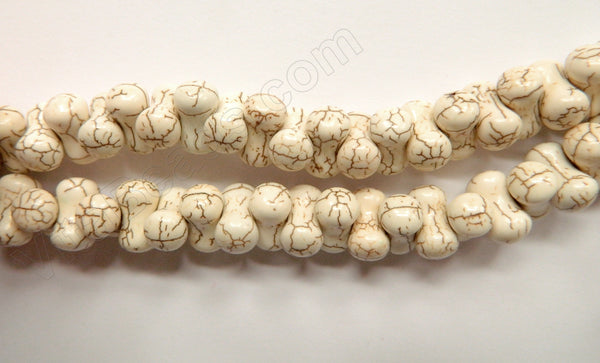 Ivory Cracked Chinese Turquoise  -  Peanuts  16"