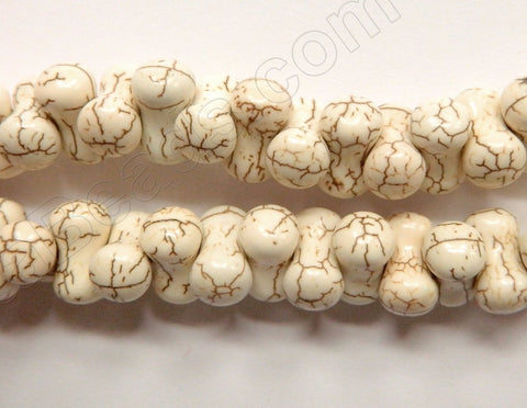 Ivory Cracked Chinese Turquoise  -  Peanuts  16"