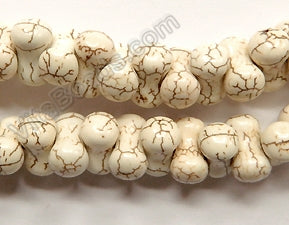 Ivory Cracked Chinese Turquoise  -  Peanuts  16"