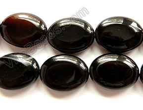 Black Onyx w Brown  -  Puff Ovals  16"