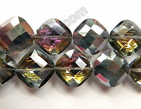 Mystic Yellow Purple Silver Crystal  -  Faceted Diamond 12"