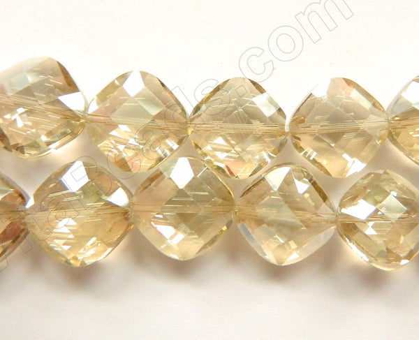 Mystic AB Lemon Crystal  -  Faceted Diamond 12"