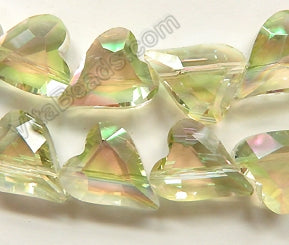 Mystic Pineapple Crystal  -  Faceted Fancy Heart 8"