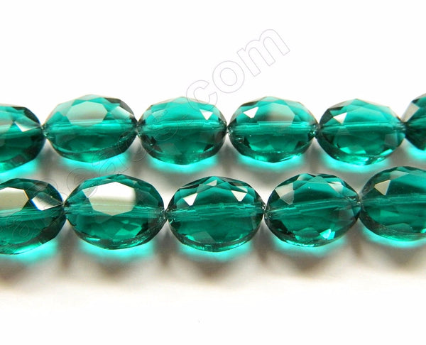 Dark Emerald Crystal Qtz  -  Faceted Ovals