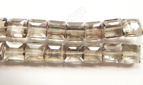 Light Smoky Crystal  -  Faceted Squares  10"
