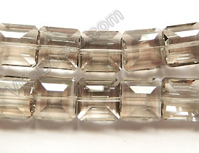 Light Smoky Crystal  -  Faceted Squares  10"