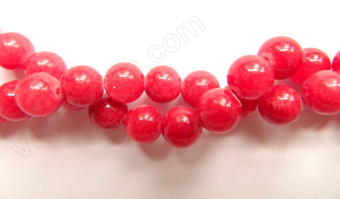 Cherry Mashan Jade - Smooth Round Beads  16"