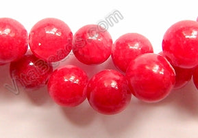 Cherry Mashan Jade - Smooth Round Beads  16"