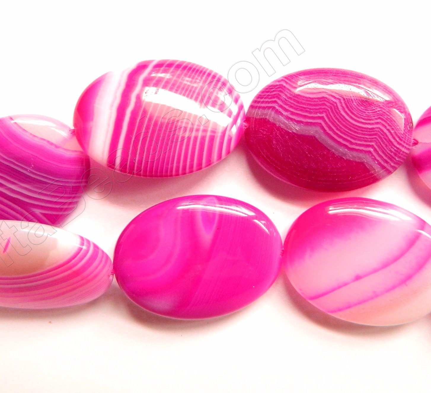 Fuchsia Sardonix Agate AAA  -  Big Puff Oval  16"