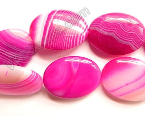 Fuchsia Sardonix Agate AAA  -  Big Puff Oval  16"