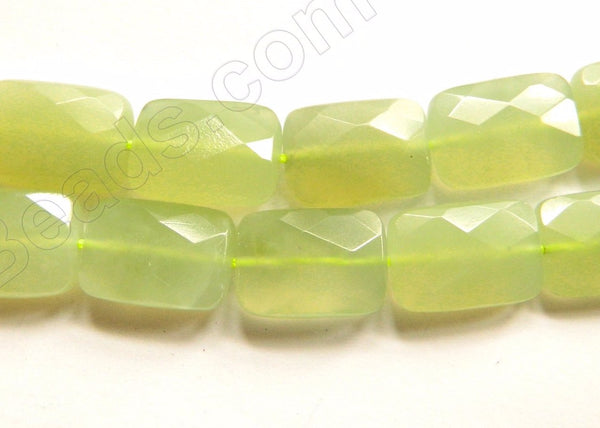 New Jade Dark  -  Faceted Rectangles  16"