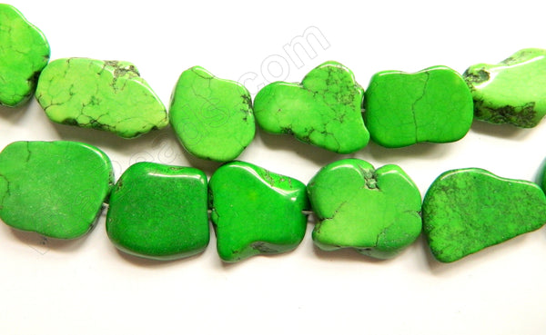 Bright Green Crack Turquoise  -  Irregular Slabs  16"