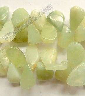 Irregular Flat Briolette Nuggets - New Jade  16"