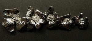 Rhodium Plated Copper pendant - 5 Orchid