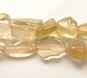 Lemon Quartz  AB  -  Free Form Spinal Nuggets  16"