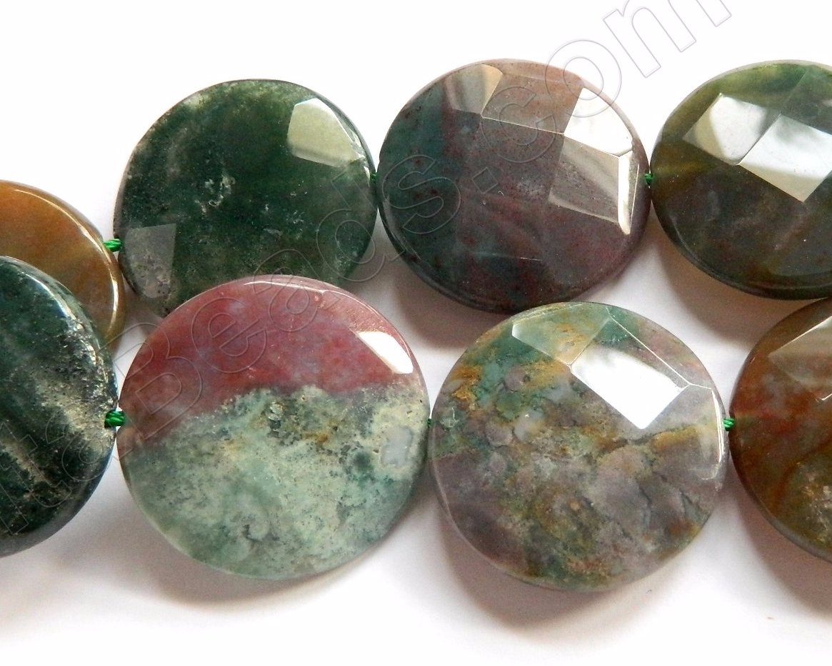 Fancy Jasper A  -  Big Faceted Coins  16"