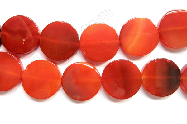 Carnelian Mixed A  -  Big Flat Coins  16"