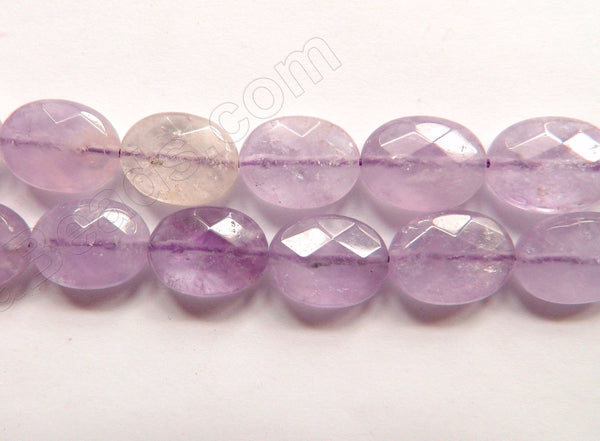 Amethyst Light Quartz A  -  Faceted Oval  16"