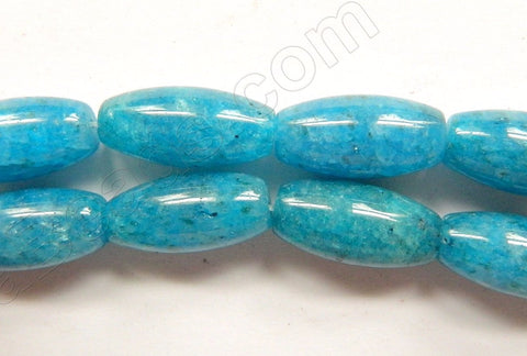 Dark Aquamarine Quartz  -  Smooth Rice  16"