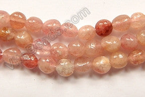 Ruby Quartz Light  -  6-7mm Small Round Tumble 16"