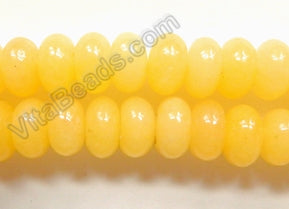 Honey Jade  -  Smooth Rondel  16"     5 x 8 mm