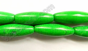 Deep Green Turquoise  -  Round Long Rice  16"