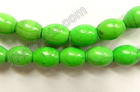 Bright Green Turquoise  -  Round Long Rice  16"