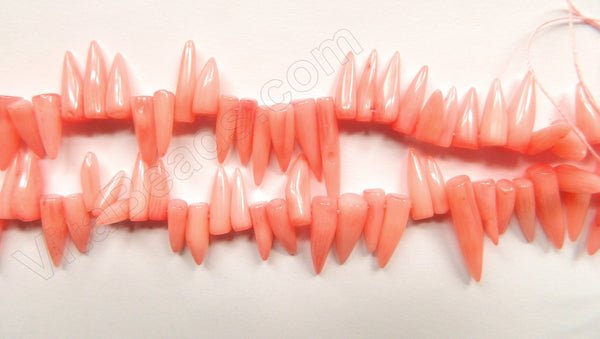 Pink Coral -  Little Chili Shape Beads 16"