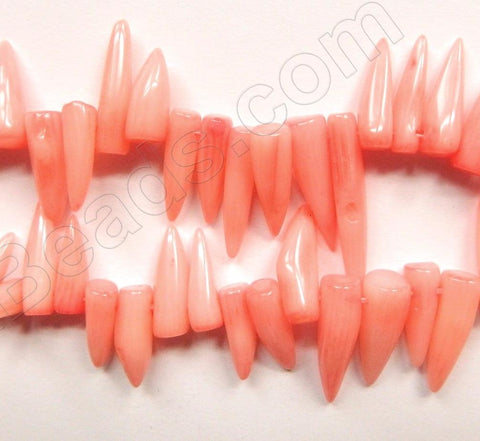 Pink Coral -  Little Chili Shape Beads 16"