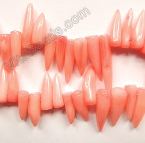 Pink Coral -  Little Chili Shape Beads 16"