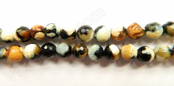 Black Lemon Fire Agate  -  Faceted Round 16"