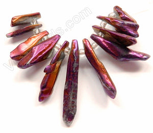 Mystic Purple Crystal Quartz Small 11-Piece Tooth Set Pendant