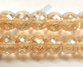 Light Champ. AB Crystal  -  11x9mm Faceted Drum 7"