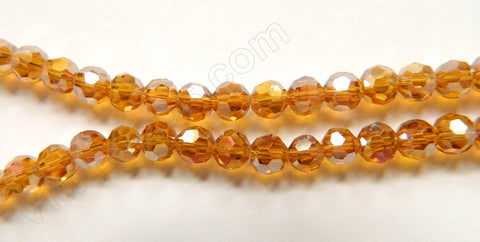 Amber Crystal AB Coated  -  Faceted Round  16"
