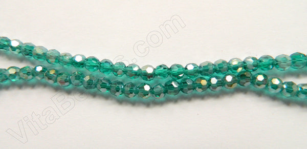Emerald Crystal AB Coated  -  Faceted Round  14"