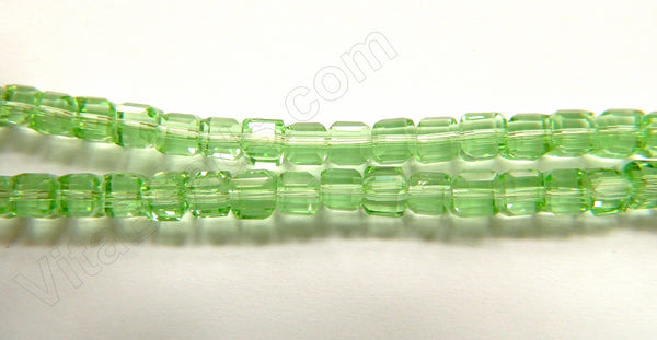 Apple Green Crystal  -  Small Double Edge Cubes 16"