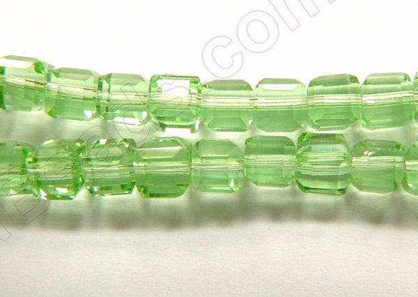 Apple Green Crystal  -  Small Double Edge Cubes 16"