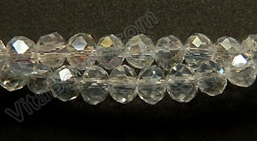 AB Crystal  -  Small Faceted Rondel  12.5"     4 x 3 mm